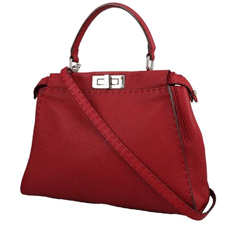 borsa fendi rossa|fendi borsa peekaboo.